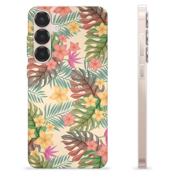 Samsung Galaxy S25+ TPU-deksel - Rosa Blomster