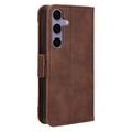 Samsung Galaxy S25+ Kortholder Lommebokveske - brun