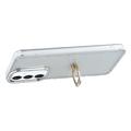 Samsung Galaxy S25+/S24+ CrystalGlow Hybrid-deksel med ringholder - gjennomsiktig