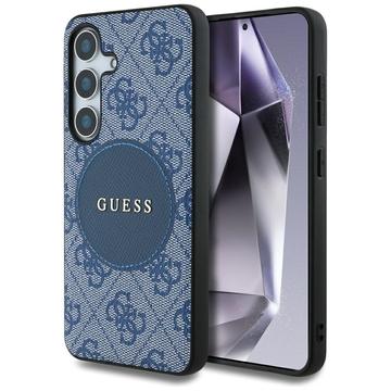 Samsung Galaxy S25+ Guess 4G Round Patch Classic Logo-deksel - MagSafe-kompatibel - Blå