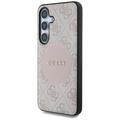 Samsung Galaxy S25+ Guess 4G Round Patch Classic Logo-deksel - MagSafe-kompatibel - Rosa