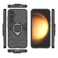 Samsung Galaxy S25+ Hybrid-deksel med Ringholder - Svart