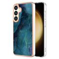 Samsung Galaxy S25+ Marble Pattern Electroplated IMD TPU-deksel - Grønn