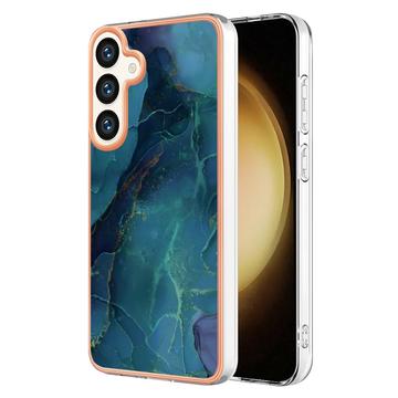 Samsung Galaxy S25+ Marble Pattern Electroplated IMD TPU-deksel - Grønn