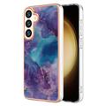 Samsung Galaxy S25+ Marble Pattern Electroplated IMD TPU-deksel