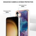 Samsung Galaxy S25+ Marble Pattern Electroplated IMD TPU-deksel