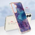 Samsung Galaxy S25+ Marble Pattern Electroplated IMD TPU-deksel