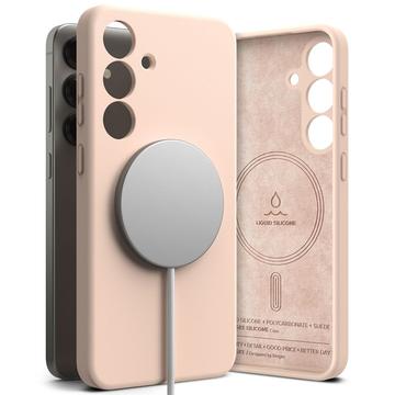 Samsung Galaxy S25+ Ringke Liquid Silicone MagSafe Deksel - Rosa Sand