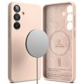 Samsung Galaxy S25+ Ringke Liquid Silicone MagSafe Deksel - Rosa Sand