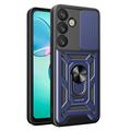 Samsung Galaxy S25+ Hybrid-deksel med Roterende Ring med Kameraskjold - Blå