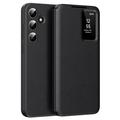 Samsung Galaxy S25+ Smart Clear View Flip-etui med kortspor (Åpen Emballasje - Tilfredsstillende) - Svart