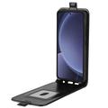 Samsung Galaxy S25+ Vertikalt Flip-Deksel med Kortlomme - Svart