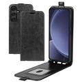 Samsung Galaxy S25+ Vertikalt Flip-Deksel med Kortlomme - Svart