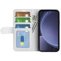 Samsung Galaxy S25+ Lommebok-deksel med Magnetisk Lukning - Hvit