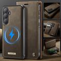 Samsung Galaxy S26 Caseme C49 2-i-1 avtakbar lommebokveske - MagSafe-kompatibel, RFID - Kaffe