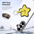 Samsung Galaxy S26 Dux Ducis Luvy-deksel med fingerring/håndstropp - hvit / stjerne