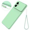Samsung Galaxy S26 Edge Flytende silikon-deksel med håndstropp - grønn