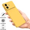 Samsung Galaxy S26 Edge Flytende silikon-deksel med håndstropp - gul