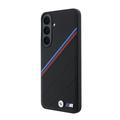 Samsung Galaxy S26 FE BMW M Perforated Tricolor Stripe Magnetisk-deksel - svart
