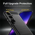 Samsung Galaxy S26 FE Børstet TPU-deksel - karbonfiber - svart