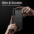 Samsung Galaxy S26 FE Børstet TPU-deksel - karbonfiber - svart