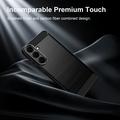 Samsung Galaxy S26 FE Børstet TPU-deksel - karbonfiber - svart