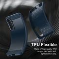 Samsung Galaxy S26 FE Børstet TPU-deksel - karbonfiber - blå