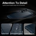 Samsung Galaxy S26 FE Børstet TPU-deksel - karbonfiber - blå