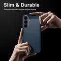Samsung Galaxy S26 FE Børstet TPU-deksel - karbonfiber - blå
