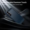 Samsung Galaxy S26 FE Børstet TPU-deksel - karbonfiber - blå