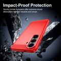 Samsung Galaxy S26 FE børstet TPU-deksel - karbonfiber - rød