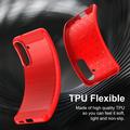Samsung Galaxy S26 FE børstet TPU-deksel - karbonfiber - rød
