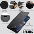 Samsung Galaxy S26 FE Caseme 033 Lommebok-etui med kalvestruktur og RFID-blokkering - Svart