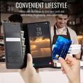 Samsung Galaxy S26 FE Caseme 033 Lommebok-etui med kalvestruktur og RFID-blokkering - Svart