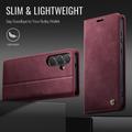 Samsung Galaxy S26 FE Caseme 033 Lommebok-etui med kalvestruktur og RFID-blokkering - rød