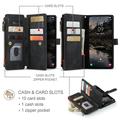 Samsung Galaxy S26 FE Caseme C30 Multifunksjonell Lommebok-deksel - Svart