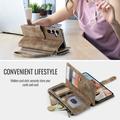 Samsung Galaxy S26 FE Caseme C30 Multifunksjonell Lommebok-deksel - Brun
