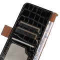 Samsung Galaxy S26 FE Crocodile Series Lommebok-deksel i Lær med RFID - Svart