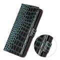 Samsung Galaxy S26 FE Crocodile Series Lommebok-deksel i Lær med RFID - Grønn