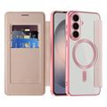 Samsung Galaxy S26 FE Flip-deksel med kortspor - MagSafe-kompatibel - Rosa