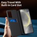 Samsung Galaxy S26 FE Smart Clear View Flip-etui med kortspor - Svart