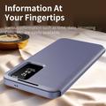 Samsung Galaxy S26 FE Smart Clear View Flip-etui med kortspor - grå-lilla