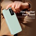 Samsung Galaxy S26 FE Smart Clear View Flip-etui med kortspor - lysegrønn