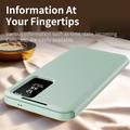 Samsung Galaxy S26 FE Smart Clear View Flip-etui med kortspor - lysegrønn