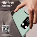 Samsung Galaxy S26 FE Smart Clear View Flip-etui med kortspor - lysegrønn