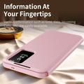 Samsung Galaxy S26 FE Smart Clear View Flip-etui med kortspor - Rosa