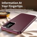 Samsung Galaxy S26 FE Smart Clear View Flip-etui med kortspor - vinrød