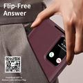 Samsung Galaxy S26 FE Smart Clear View Flip-etui med kortspor - vinrød
