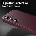 Samsung Galaxy S26 FE Smart Clear View Flip-etui med kortspor - vinrød
