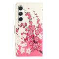 Samsung Galaxy S26 FE Style Series Lommebok-deksel - Rosa Blomster